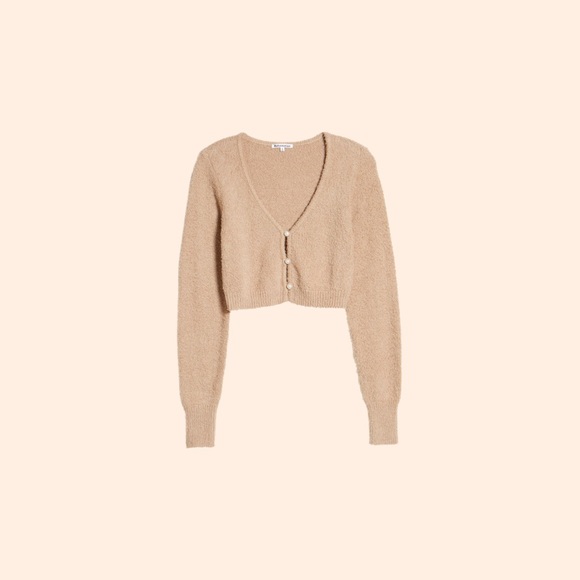 Reformation | Sweaters | Reformation Lotte Cropped Cardigan Sand | Poshmark